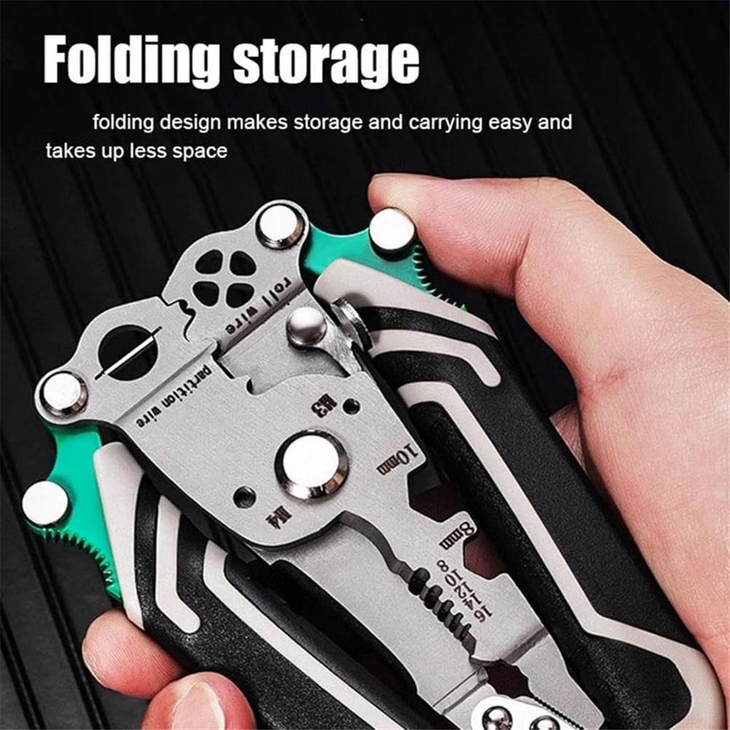 2025+ 18 in 1 Wire Stripper Foldable, Multifunctional Folding Wire Stripper-Professional Electrician Tool, Wire Stripper