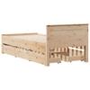 Solid Wood Bed Without Mattress with Headboard 90 X 190 Cm Pine