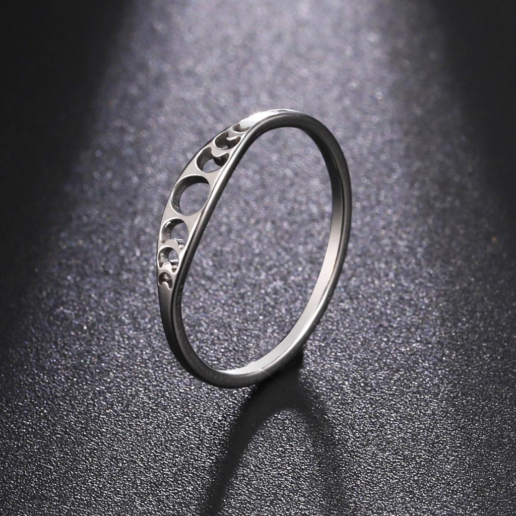 Lemegeton Moon Phase Fashion Ring Crescent Moon Women Rings 2026 Amulet Witch Jewelry Gifts for Lover Friends Wholesale