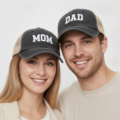 Visors DAD MOM Baseball Hats Adjustable Washed Distressed Faded Cap  for Man Women