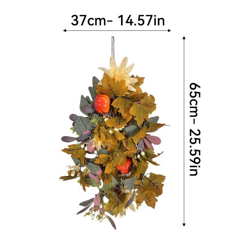 Autumn Maple Leaf Door Hanging: Halloween & Thanksgiving Floral Wall Art