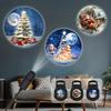 LED Christmas Projector Light USB 5V Night Light Ambiance 3 Modes Switchable Pattern Projection for Santa Claus Snowman Moose