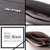 INSPIRE Men's Shoulder Bag, A4 Size, Saffiano Leather, Tablet Storage, Zipper Pocket, Long Wallet Storage, Stain Resistant, Elegant, Business,
