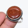 Red Sunstone Gemstone Handmade 925 Sterling Silver Jewelry Ring 10.5 SU-10045