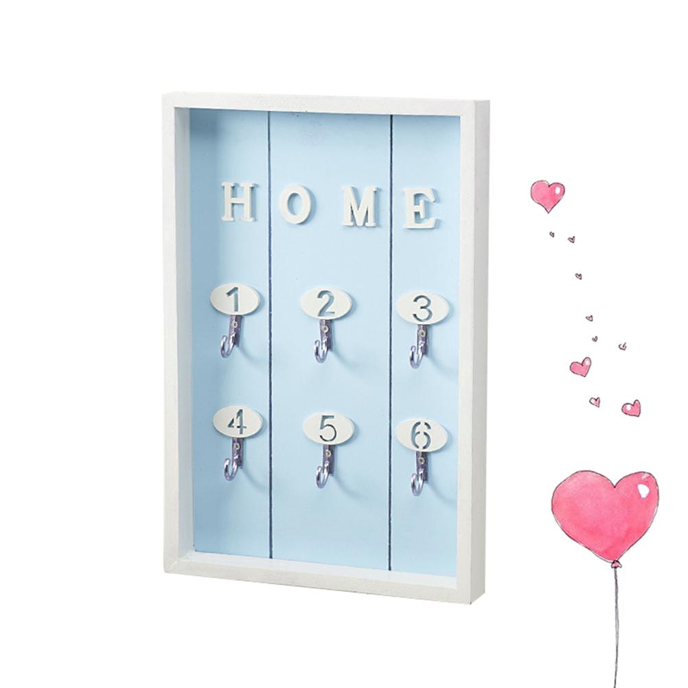 Wooden Holder Wall Mounted Key Hook For Home Office Decorative Key Organizer Rack Hooks Coats Hats Storage