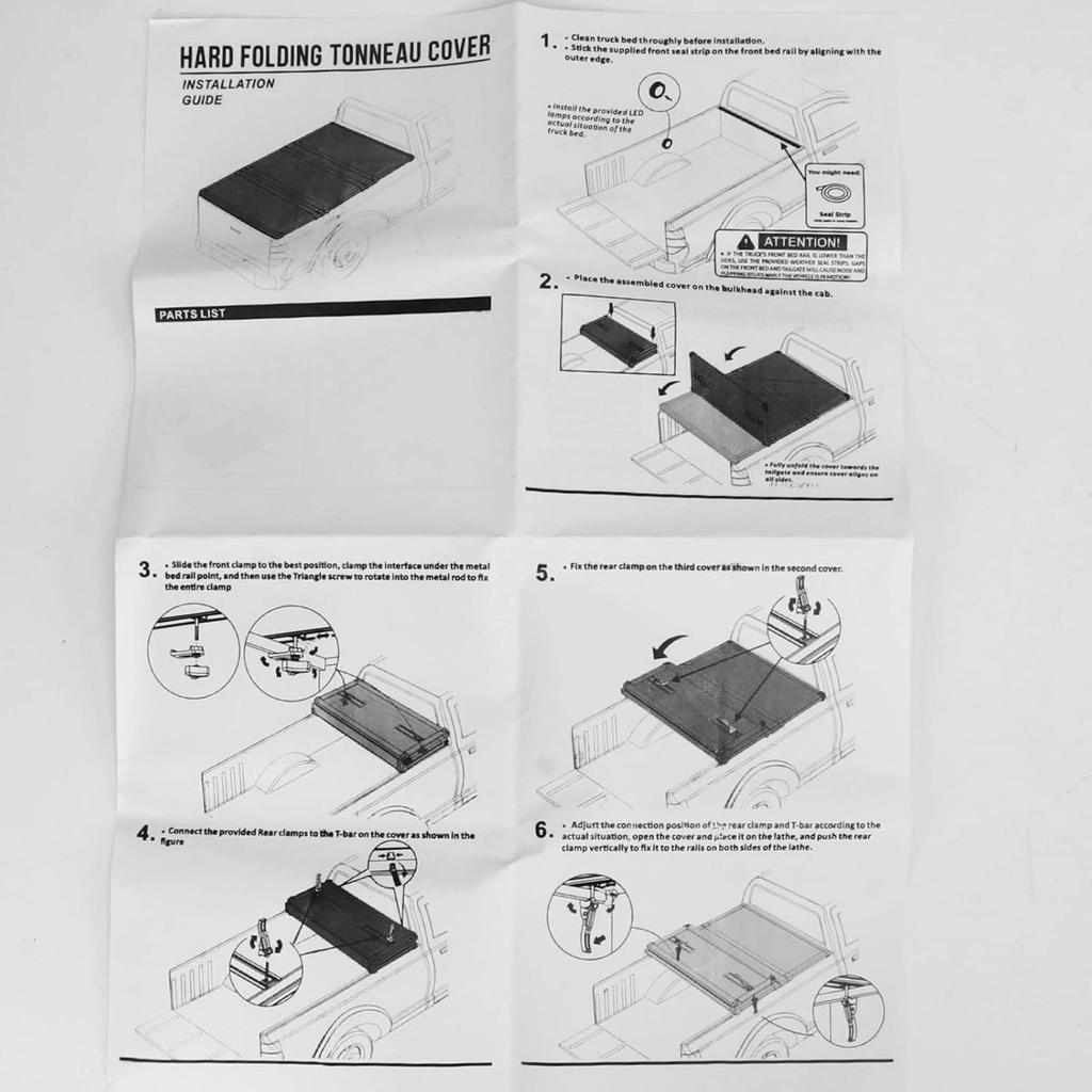 Truck Bed Cover Clamps Replacement Universal Replacement and Accessories Part Kit Aluminium Rear Front Clamp Fit for Hard Tr Fold Truck Bed Cover