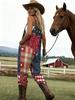 Ladies' Casual Overalls with Fashionable Sleeveless Button Design and Pockets