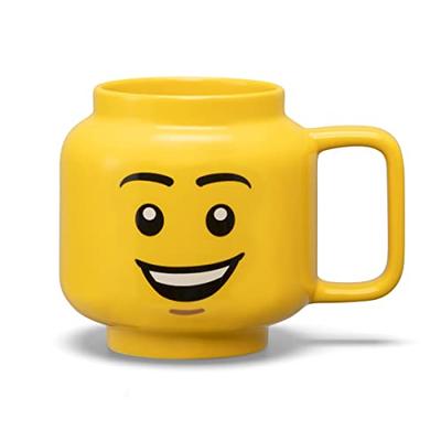 Room Copenhagen LEGO Ceramic Mug, Large, Happy Boy, Bright Yellow, 41460806