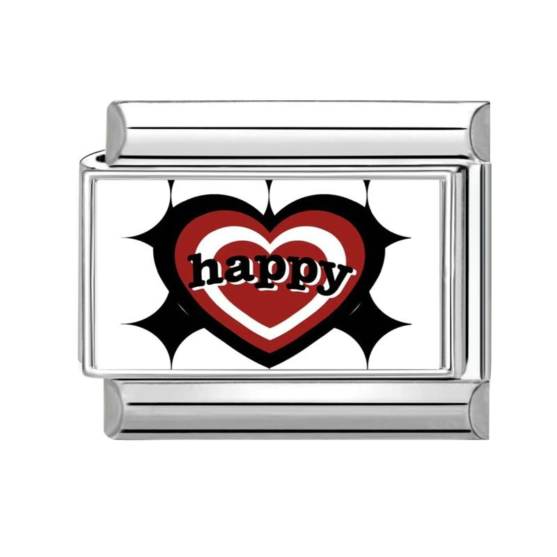 New Creative Tai Chi Cat Eyes Heart Flowers Italian Charm Links Fit 9mm Stainless Steel Bracelet Women Men DIY Making Gifts