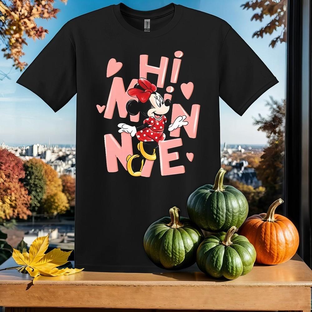 Hi Minnie Disney Shirt Minnie Tshirt T shirt Men Women Unisex Tshirt SY463 Unisex T-Shirt XXXL
