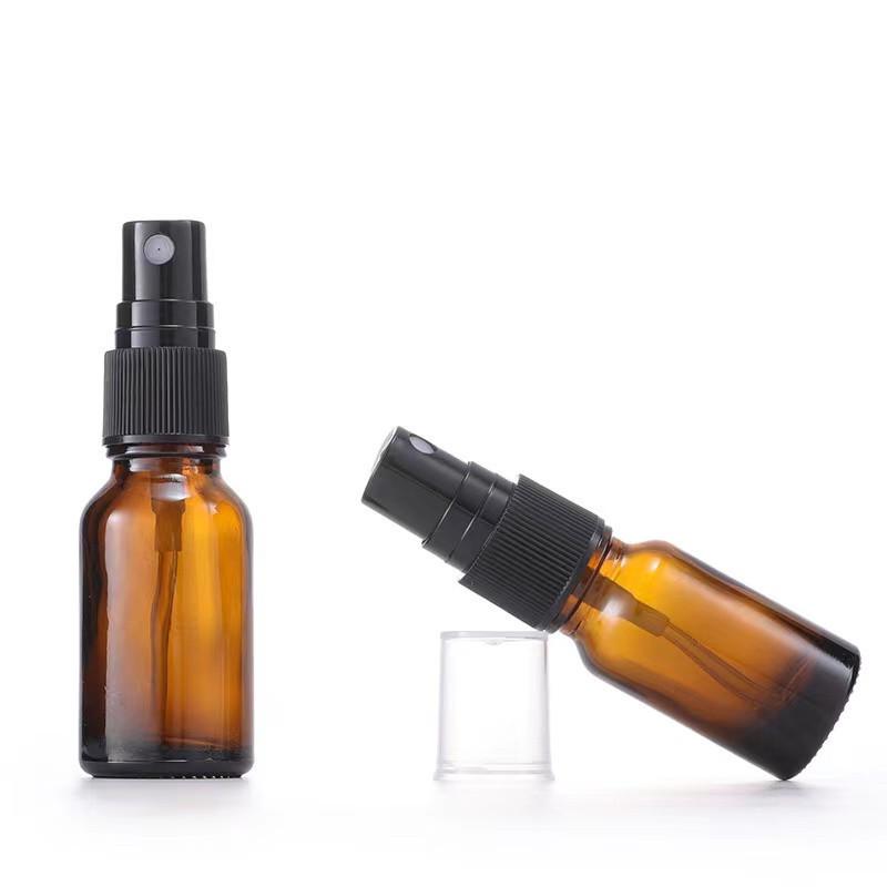 Brown Glass Serum Bottle, Light-Blocking, Portable Press-Top Skincare Toner Sample, Empty Essential Oil Refill Bottle