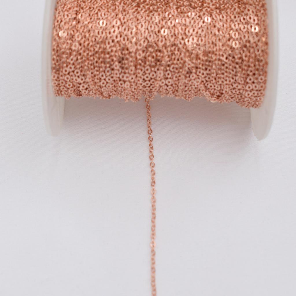 1m 14K Gold Bag Color-Preserving O-Chain Copper Flash Chain Diy Handmade Work In Progress Bracelet Necklace Tail Chain, Chain Material