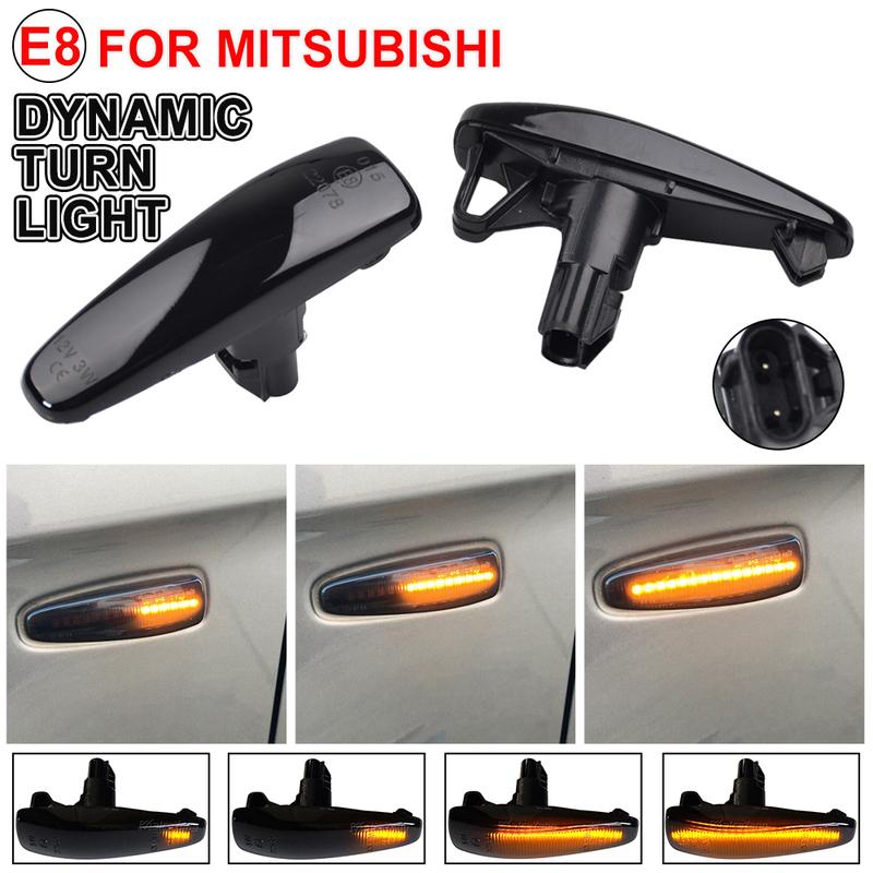 2pcs LED Dynamic Side Marker Turn Signal Light 8351A001 For Mistubishi Outlander Sport Mirage Pajero Lancer Evolution X Sportack