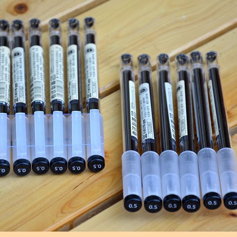 Sencoo 12-Pack Black Gel Ink Pens 0.5mm Fine Point Office School Stationery