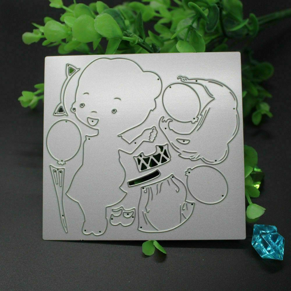Balloon Girl Cutting Dies Metal Stencil DIY Scrapbooking Album Paper Card Embossing Craft Die Cut Frame