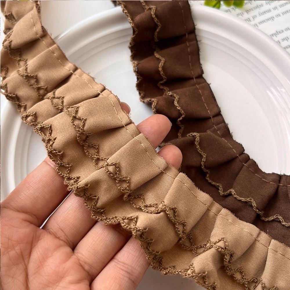 Wide Ruffles Ruffle Lace Trimming Double-layer Ruffle DIY Dress Apparel Pleated Ruffles Cuff Ruffles Sewing Decoration