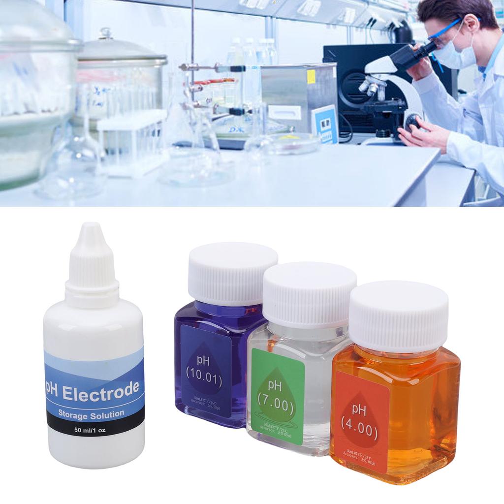 Testing PH Calibration Solutions 30 Ml PH Test Kit Probe 7.00 4.00 10.01 Buffer Solutions and Electrode Storage Liquid 30 Ml Meters