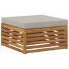 Outdoor Sofa Set 6 Pcs Natural and Light Grey Solid Acacia Wood
