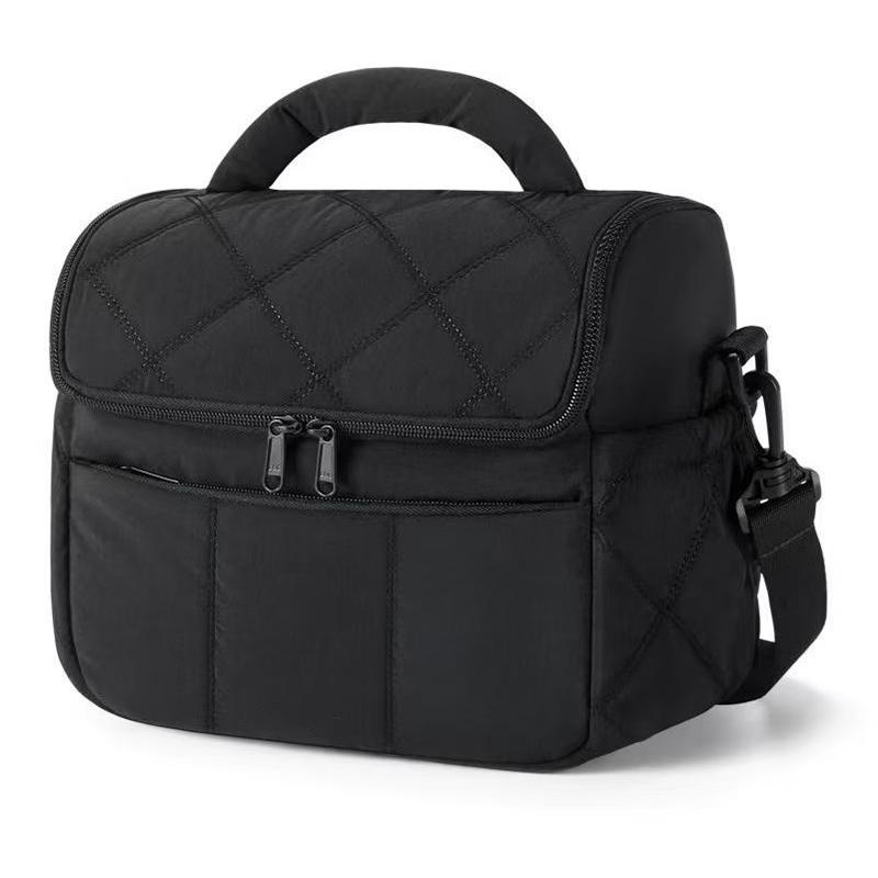 

High quality double bridge isothermal lunch bag, sealed insulated lunch box, reusable, sustainable for work and school Option 1 чёрный