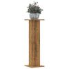 Plant Stand Set of 2 Artisan Oak Finish 30 X 30 X 95 Cm Engineered Wood