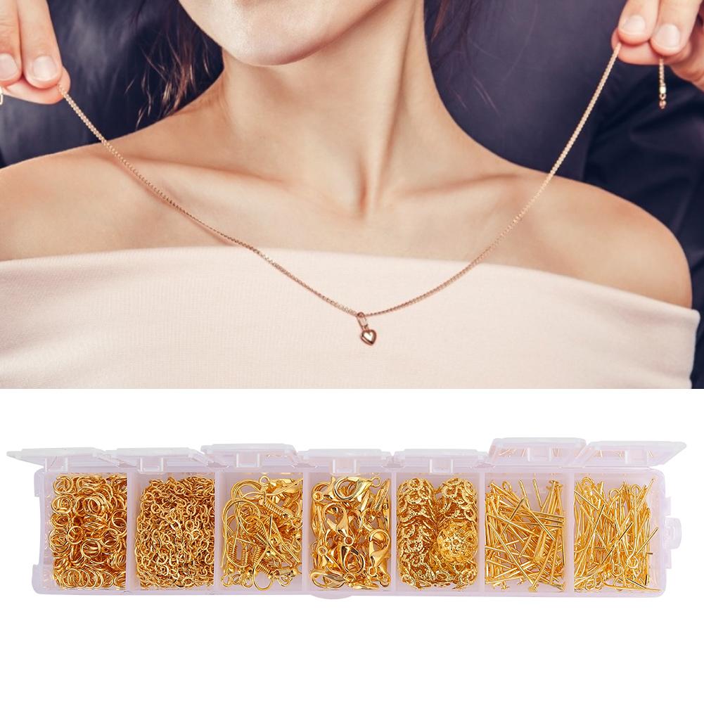 Earring Hooks Necklace Chain Lobster Clasp Necklace Jewelry DIY Accessory Tool Set
