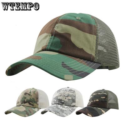 Gorra de Béisbol de Camuflaje Gorra de Malla para Deportes al Aire Libre Transpirable Protección Solar y Parasol Sombrero de Lengua de Pato
