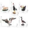 High-quality Pvc Animal Models Including Realistic Mother Duck Hen With Chicks Goose