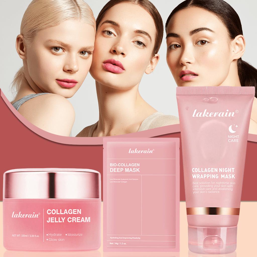 3-Piece Luxury Set: Mask + Cream + Mask, Intensive Care, Tightens Skin, Enhances Skin Elasticity, Br