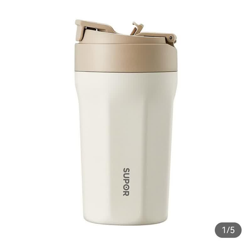 SUPOR 316L Stainless Steel Dual-Drink Thermal Mug