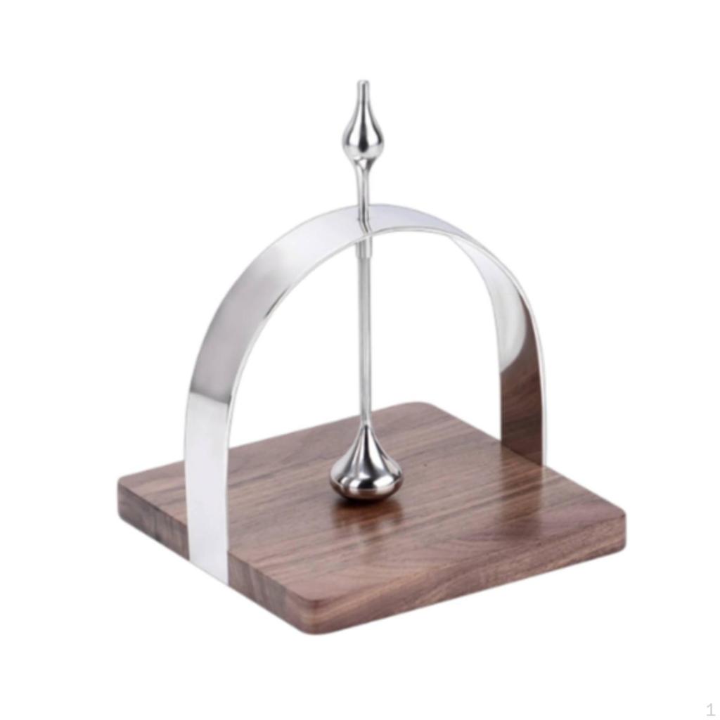 Tissue Holder with Wooden Base Tabletop Napkin Stainless Steel Flat