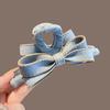 Unique Jeans Fabric Hair Accessory Modern Bowknot Hair Clip Stylish Hairpin Barrette For Teens And Lady Women
