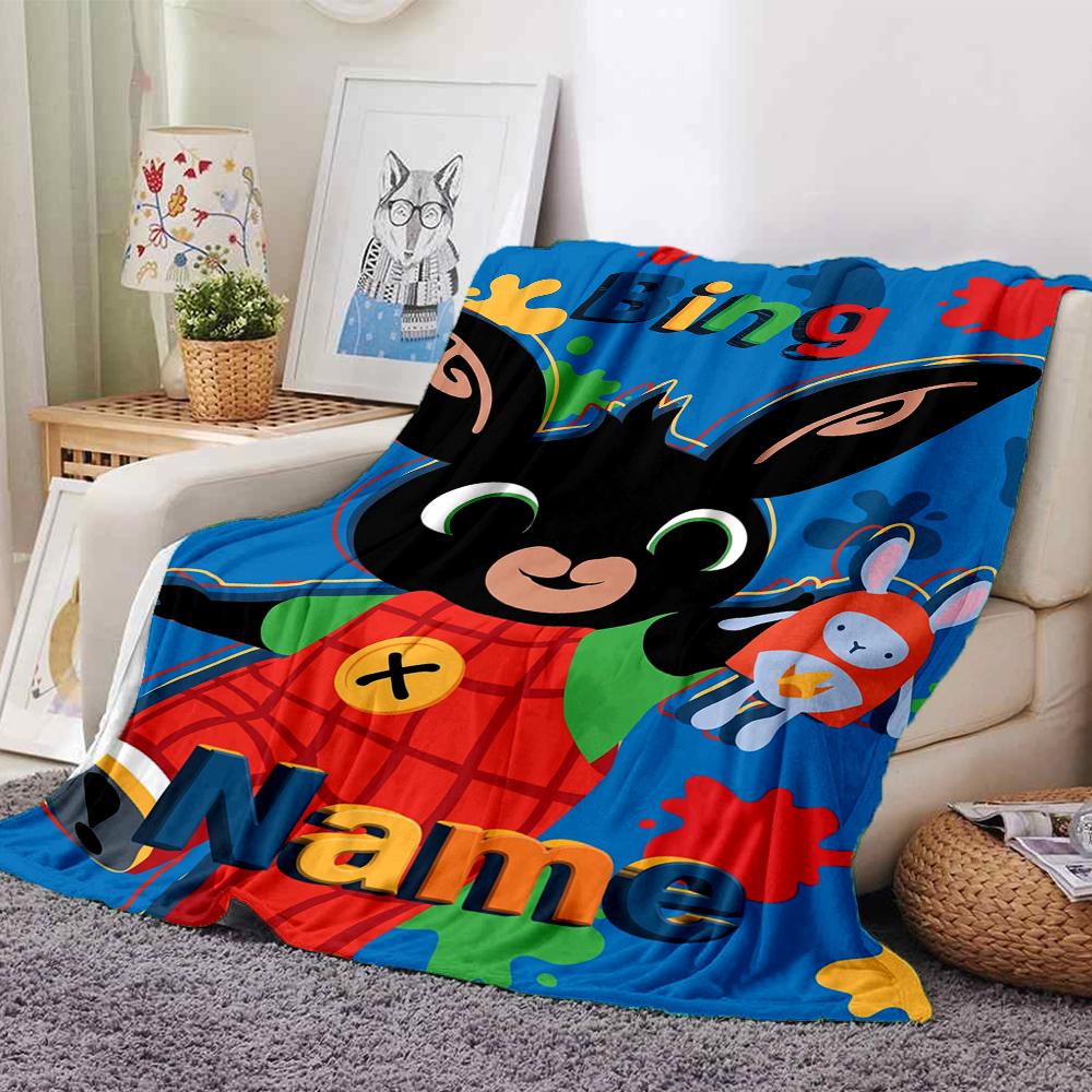 Custom Name Theme Printed Blanket Perfect For Couch Bed Travel Outdoor Use Machine Washable Cozy Durable