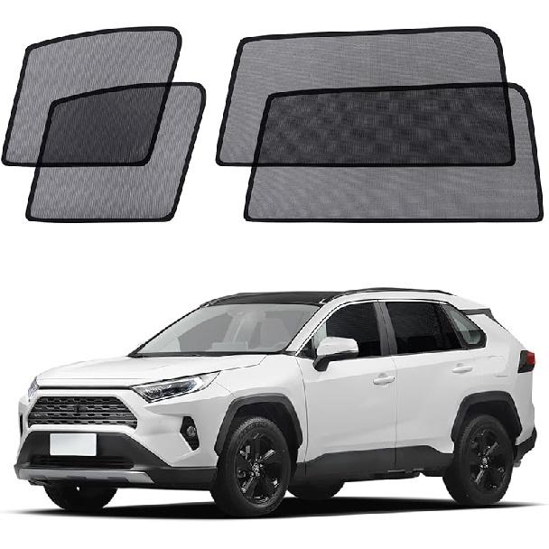 XCBYT Car Window Shade for 2019-2024 Toyota RAV4 Window Covers Side Window Sun Shade Car Window Shade for Baby with Breathable Mesh Insulate Heat and Toyota RAV4(2019-2024)