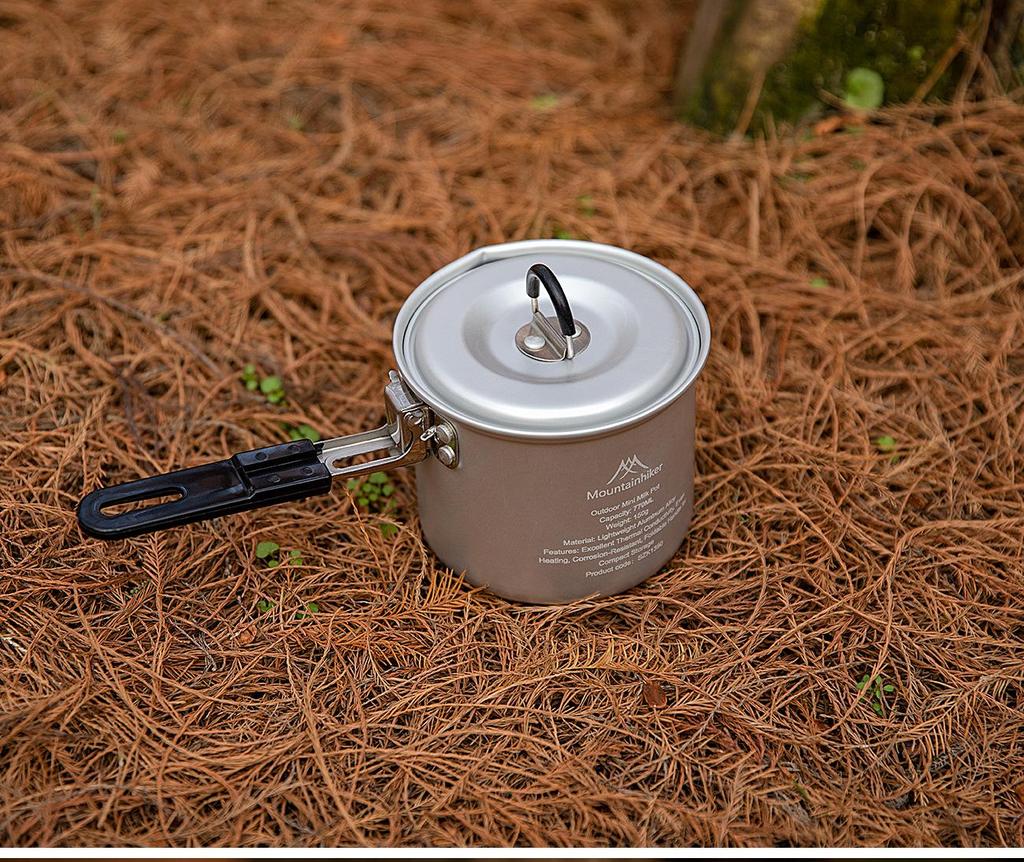 Portable Aluminum Alloy Milk Pot for Outdoor Camping and Picnics - Lightweight Kettle and Stew Pot