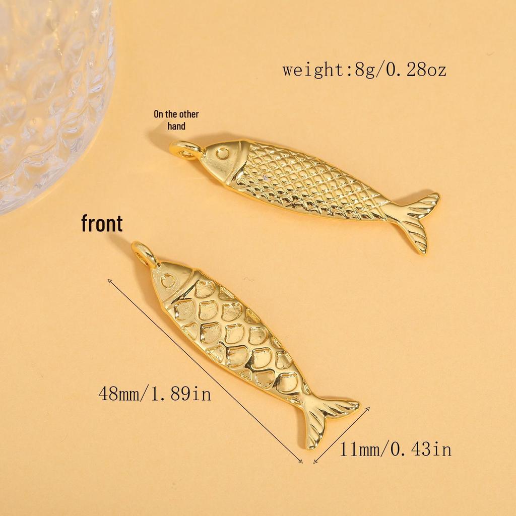 Eleganter vergoldeter Koi-Fisch Anhänger mit Strasssteinen