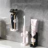 Non Perforated Razor Holder Plastic Electric Toothbrush Holder  for Bathroom