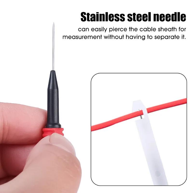 30V Diagnostic Tools Multimeter Test Lead Extention Back Piercing Needle Tip Probes Autotools Automotive Kit Machine 0.7MM