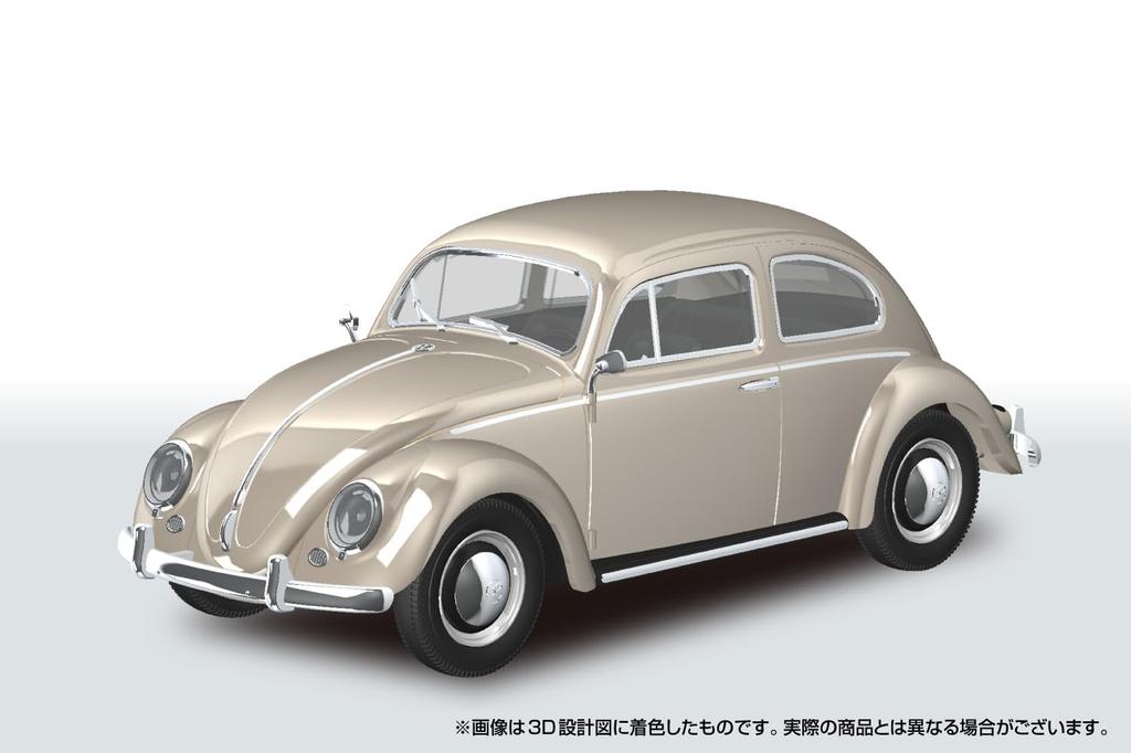 Aoshima Bunka Kyozai 1/32 Mierka Rakupla Snap Kit Nie. 20-LB Volkswagen Chrobák Svetlý Béžový Predfarbená Plastová Modelárska Súprava (Auto)