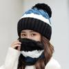 Women's Casual Winter Set Hat Thickened Knitted Warm Hat Cotton Hat Cycling Cold Proof