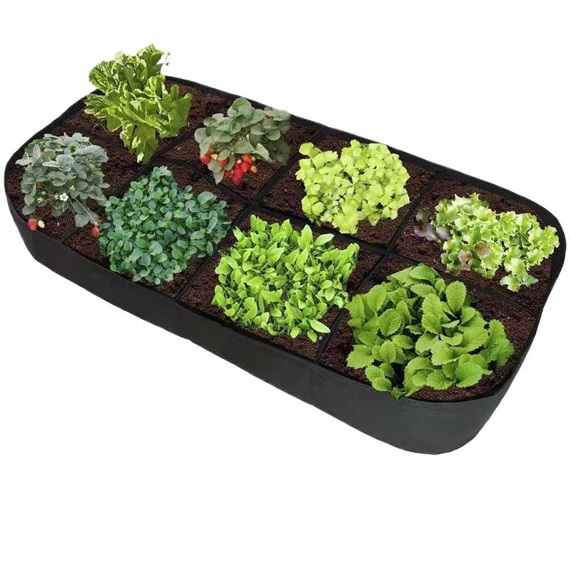 4/6/8 Grids Garden Plants Grow Bag Nonwoven Reusable Portable Pots Strawberries Vegetable Flower Planting Bed Container
