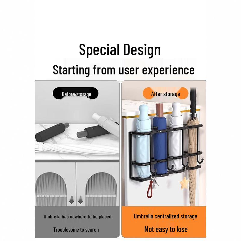 Newcomer Exclusive: Wall-Mounted Umbrella Storage & Hanging Rack for Entryway