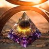 Magische Orgonit-Pyramide, Amethyst-Kristallkugel mit blauem Quarz, natürlicher Kristallstein, Orgon-Energie, Heilung, Reiki, Heim- und Bürodekoration