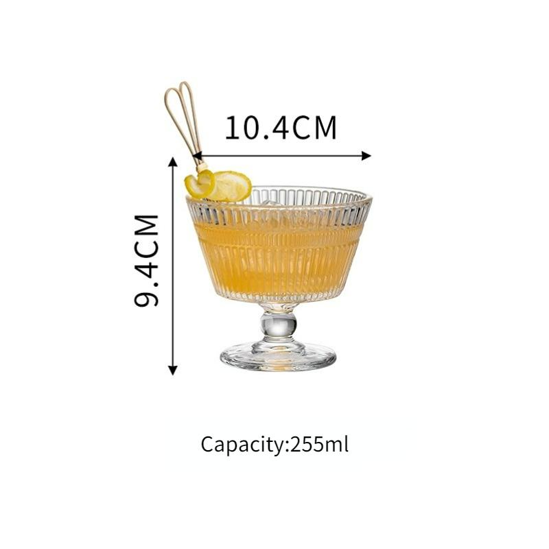 

Vertical Grain Wine Glasses Creative Engraved Cocktail Glass Cups Classical Whiskey Glass Short Leg Martini Glasses Cup For Bar 255ml