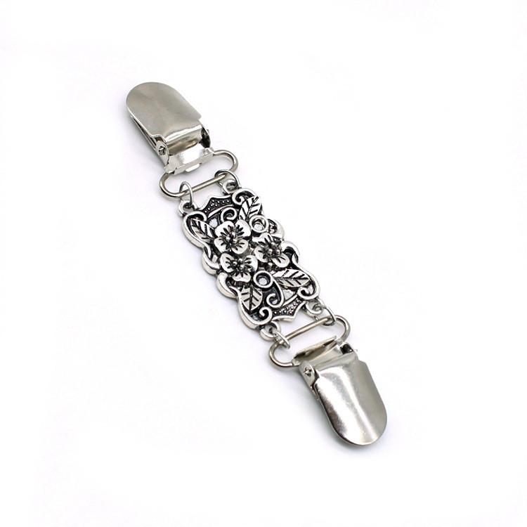 Metal Retro Scarf Collar Bar With Carving Design For Womens Travel Gift And