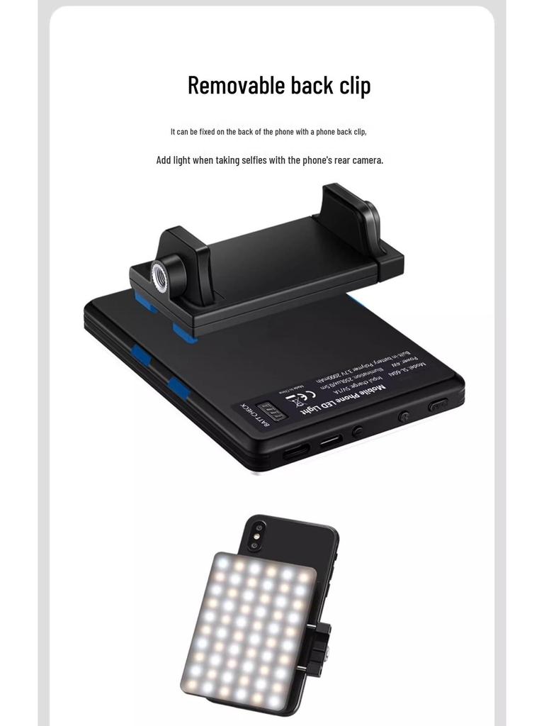 Luce Selfie Quadrata Portatile per Live Streaming e Fotografia