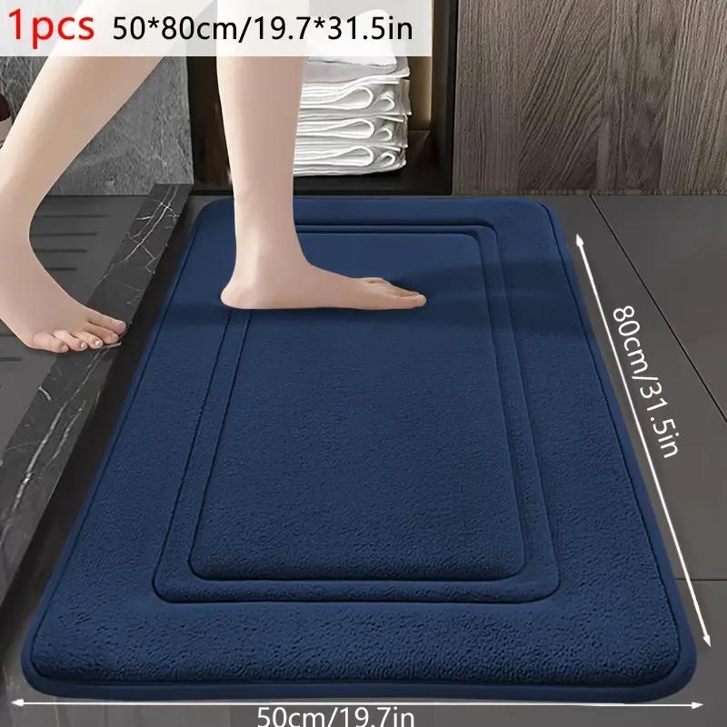 Quick-Dry Bath Mat - Non-Slip, Machine Washable, Soft & Comfortable, Kitchen, Bathroom Mat | Modern Bathroom Decor | Durable Bath Mat