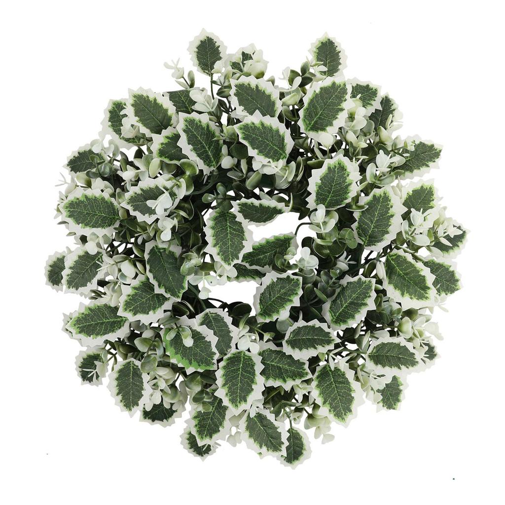 Front Door Eucalyptus Wreath Durable Home Decoration Garland Decor Fall Wreath Outdoor for Party Porch Farmhouse Window Festival