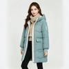 Manufacturer's winter new down cotton-padded clothes for women's medium and long loose and thickened color-matching cotton-padded jackets, warm