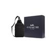 Coach Ethan 21 Brand Letter Logo Zipper Closure Adjustable Shoulder Strap Smooth Calfskin Crossbody Bag Small Men Crossbody Bag Black CO994-QBBK