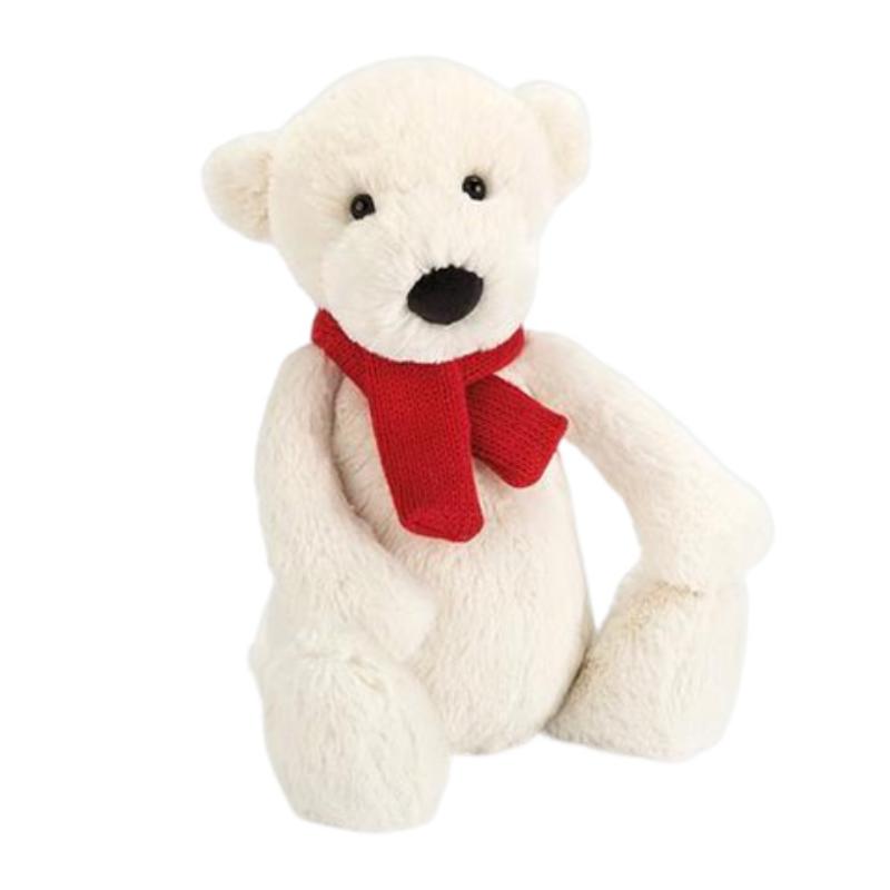 

JELLYCAT Рождественский красный шарф Полярный медведь Кукла-компаньон Плюшевая фигурка 18см/31см Высота